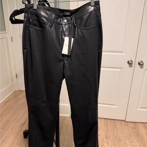 Judy Blues Black Faux Leather Pants